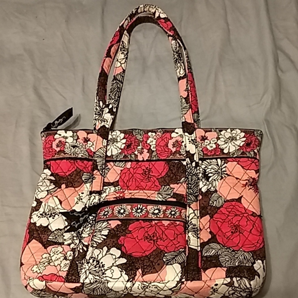 Vera Bradley Mocha Rouge Villager Tote